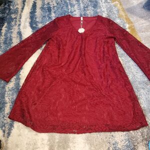 Pink Blush Lace Maternity Dress NWT Medium